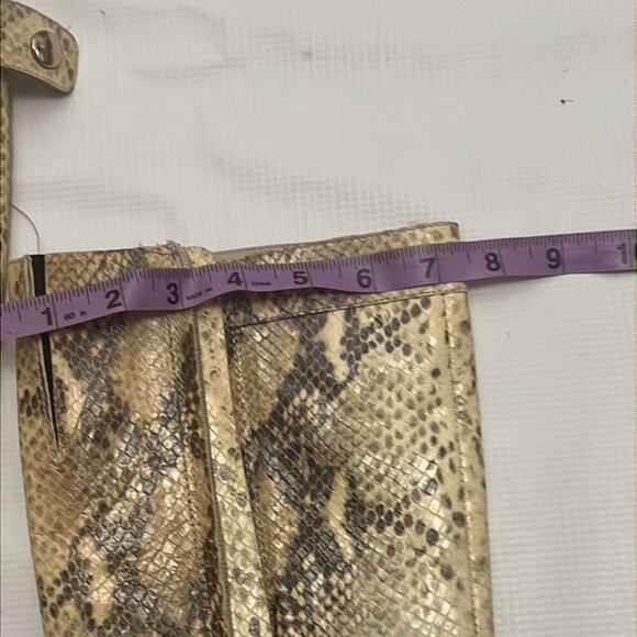 POUR LA VICTOIRE LEATHER SNAKESKIN KNEE HIGH BOOTS SIZE 8.5 - Picture 11 of 13